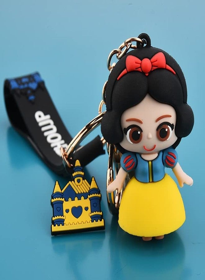 RainSound Soft PVC Cartoon Series Movie Character Action figure 3D keychain keyring (Princess - Snow White) - Image 3